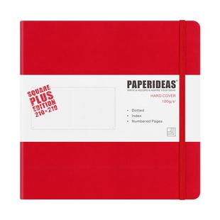 allinone本子麻布面皮质笔记本子高颜值方形本大学生笔记本子简约ins创意商务定制印logo学习考研方形手账本