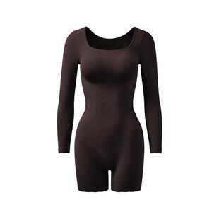 【交个朋友】曲线主义宋茜推荐黑巧长袖塑身衣女紧身美体收腹塑形