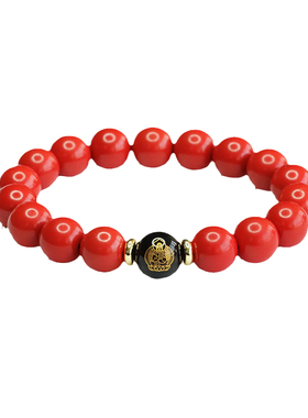 朱砂手串红砂黑玛瑙守护神手链新中式民族风手饰品情侣闺蜜礼物
