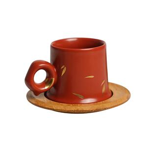 飞形物竹语杯景德镇手工陶瓷咖啡杯礼盒装原创设计下午茶杯子礼物