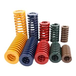 模具绿色弹簧压簧国产锰钢弹簧65Mn弹簧TH高强度扁线压缩矩形弹簧