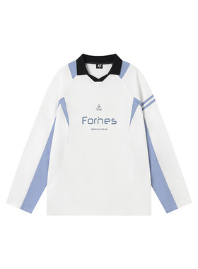 FORNINES莫代尔凉感速干运动长袖T恤男女情侣polo衫上衣防晒球衣