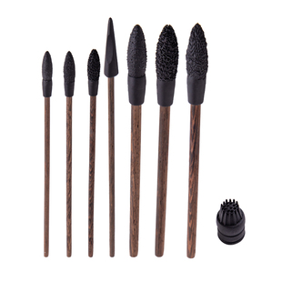 手工纹理笔刷粘土压痕粗糙纹路肌理细节塑型diy翻糖面塑工具套装