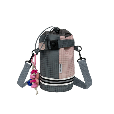 户外水瓶套韩系格子逛街保温杯套