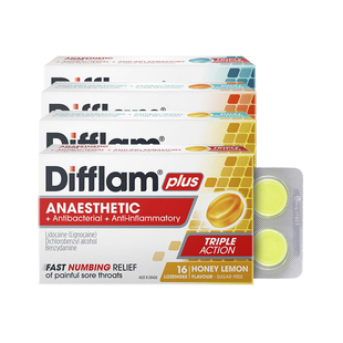 Difflam润喉糖强效护嗓教师主播含片扁桃体咽部喉咙疼痛肿胀16粒