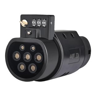 港车北上三相国标桩转充欧标车GBTtoType2慢充AC交流充电枪转换头