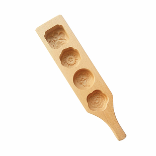 馒头面食月饼模具南瓜饼绿豆糕艾糍粑清明果巧果烘焙饼印模具木质