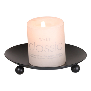 现代简约圆形托盘铁艺烛台卧室布置香薰蜡烛底座氛围感装饰品道具