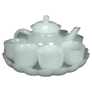 【玉石茶壶】新疆高端款金丝玉茶壶单个中式功夫养生泡茶茶具全套