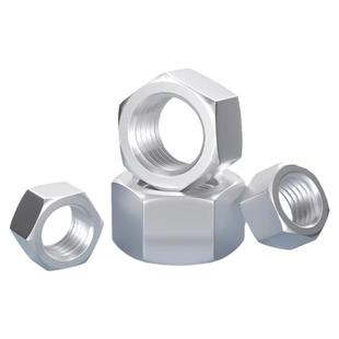 6061铝合金螺母六角螺帽螺丝帽螺栓帽M2M3M4M5M6M8M10M12M14M16mm