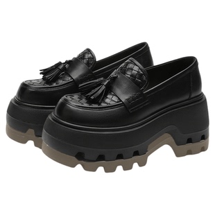 MILLIE'S/妙丽厚底乐福鞋2026秋季新款一脚蹬小皮鞋复古时尚单鞋