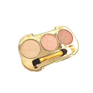 正品维妮小熊三色闪亮钻石眼影西柚色金色粉色裸妆多色珠光眼影盘