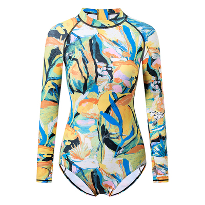 AXESEA连体长袖泳衣女防晒冲浪服