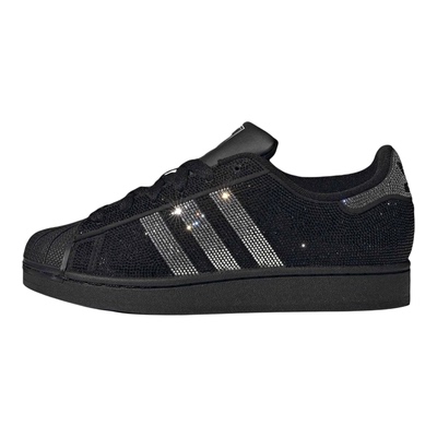 ADIDAS阿迪达斯黑银贝壳头闪钻