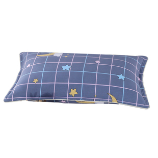 100%全棉枕头套48x74cm家用大号40x60学生宿舍单人一对装纯棉枕套