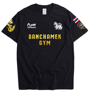 泰国播求拳击服装散打服装男套装女格斗泰拳短袖T恤健身泰拳莲