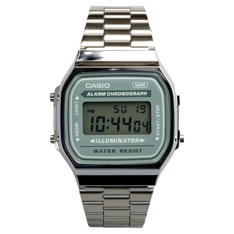 卡西欧CASIO A168WA-3A新款方块七年电力带闹钟秒表防水电子手表