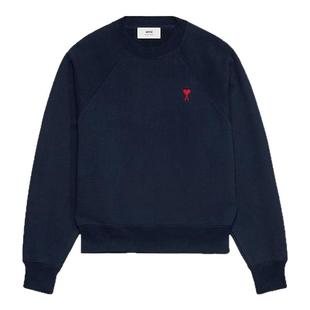 Ami Paris男女同款经典款爱心款红色爱心休闲棉质宽松套头卫衣