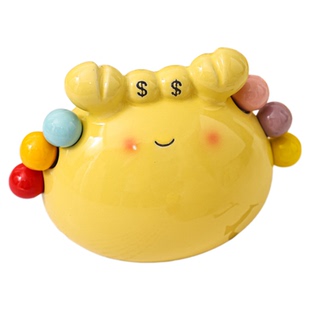 创意财迷小螃蟹水果叉套装家用不锈钢甜品叉子高级感收纳罐果叉盒