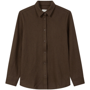 100%绵羊毛 BEANPOLE滨波 女士商务休闲风时尚都市羊毛针织衬衫