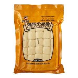四川包浆流心小豆腐油炸小吃半成品铁板烧烤爆浆小豆腐批发臭豆腐