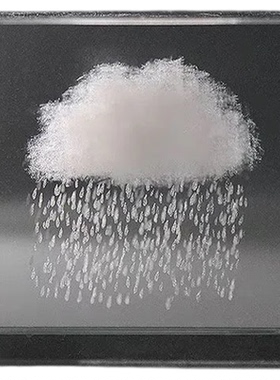下雨天的云朵水晶桌面摆件