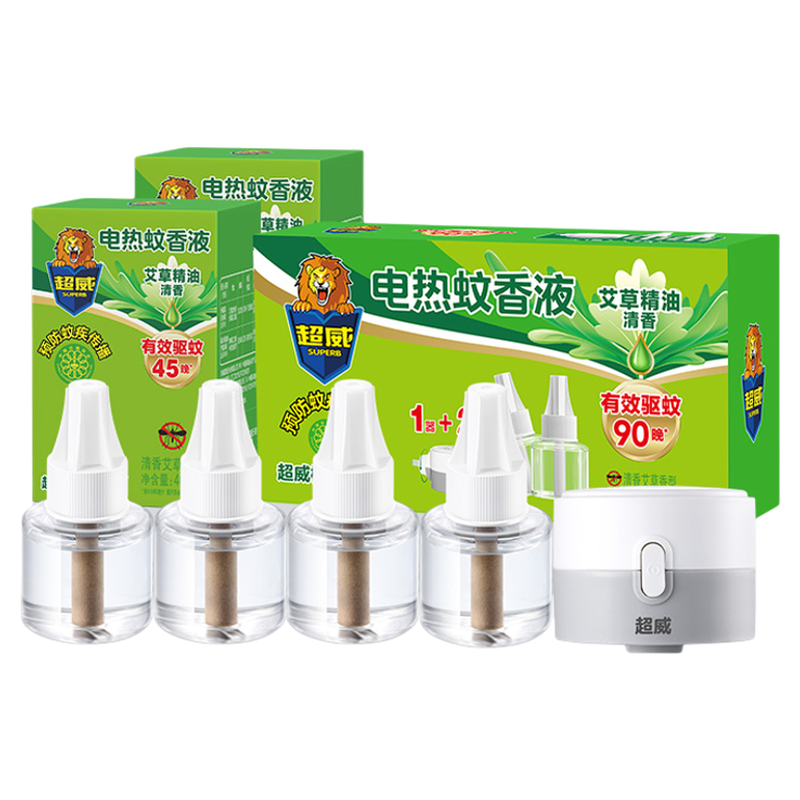 超威電熱蚊香液非無毒無味補充液家用防蚊滅蚊加熱器插電式驅(qū)蚊液