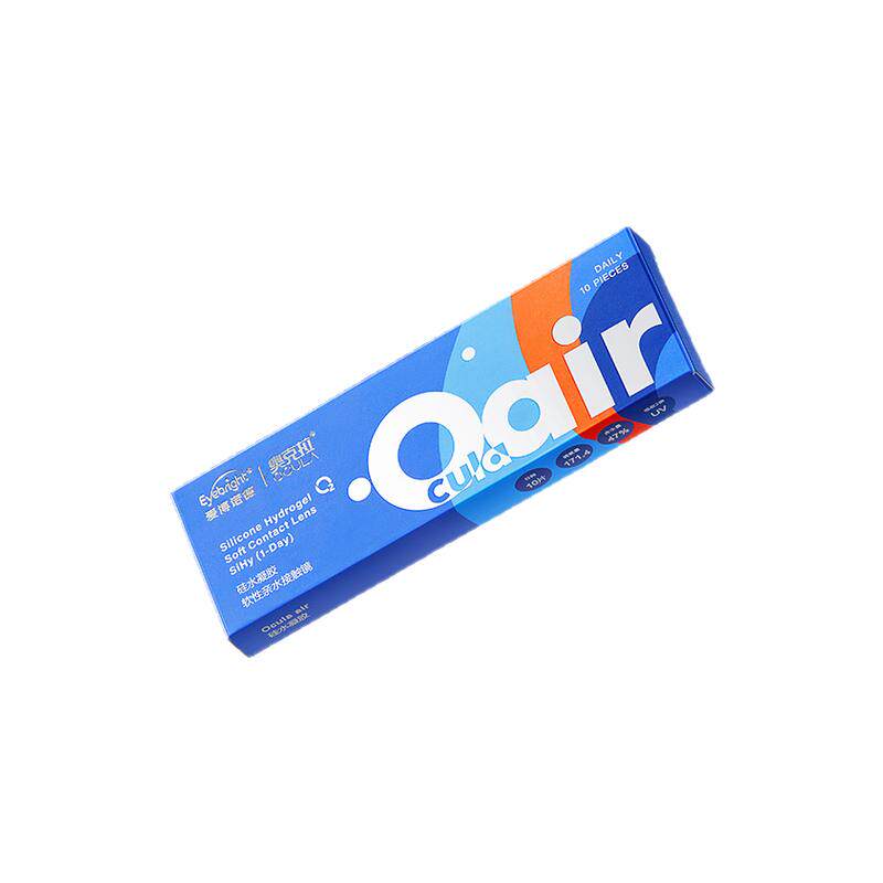 奥克拉Air硅水凝胶月抛3片装盒高透氧近视隐形眼镜透明片轻薄舒适