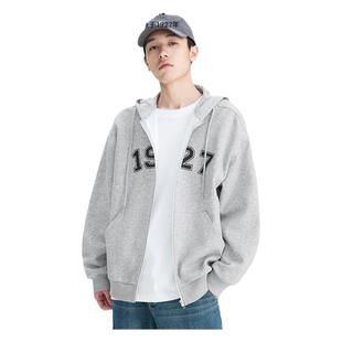 回力外套男春秋季2026新款男生上衣美式休闲宽松加绒开衫卫衣男款