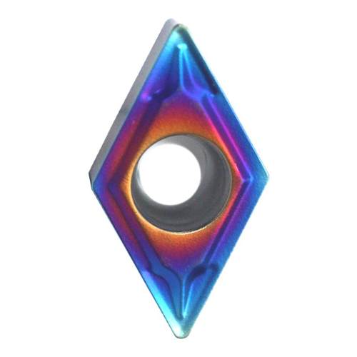 DCMT070204内外圆镗孔刀粒钢件不锈钢55度七彩高硬菱形数控刀片