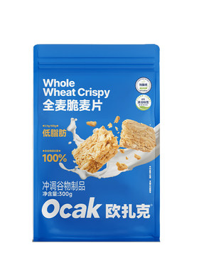 欧扎克全麦脆麦片块代餐燕麦脆健身0添加蔗糖早餐独立小包装300g