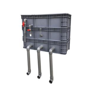 周转箱大型鱼池沉淀过滤器室外过滤系统设备自制鱼缸滴流盒