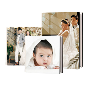 亚克力水晶相册定制影楼儿童写真相册本纪念册情侣婚礼婚纱照制作