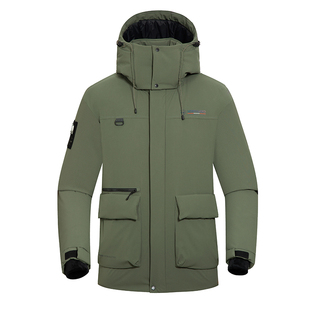 诺诗兰鹅绒服男女同款户外三防石墨烯保暖加厚抗寒防跑绒登山外套