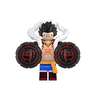 原创海贼王积木弗兰奇蒙奇路飞索隆山治diy益智拼装人仔玩具模型