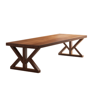 实木大长书桌家用客厅学习桌会议桌长桌长条桌工作台阅读写字桌子