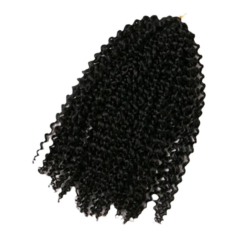假发辫子短卷接发脏辫女12英寸长卷辫6个60g外贸malibob The wig