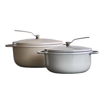 新品小v轻炖锅】日本进口唯米乐珐琅铸铁煎炖锅超轻VERMICULAR