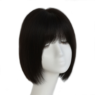 全真发假发女初恋短发法式刘海波波头套双递针仿真大头皮自然时尚
