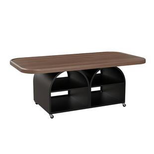 2026新款高级感创意小户型中古椭圆形茶几带储物客厅家用高端茶桌