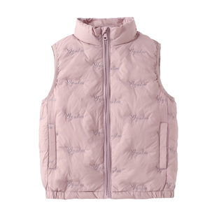 雅鹿2025新款轻薄儿童羽绒马甲男童女童中大童背心外穿秋冬季坎肩