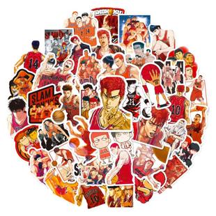 日漫灌篮高手樱木花道流川枫贴纸卡通行李箱贴笔记本电脑水杯贴画