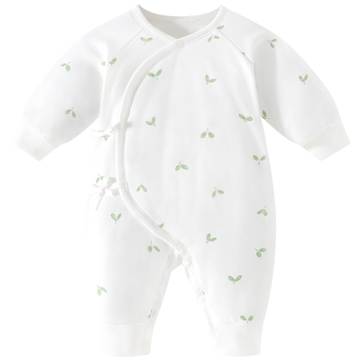 新生儿棉衣夹棉秋冬护肚连体衣