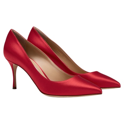 Sergio Rossi/SR女鞋GODIVA BRIDAL尖头红色高跟鞋婚鞋单鞋