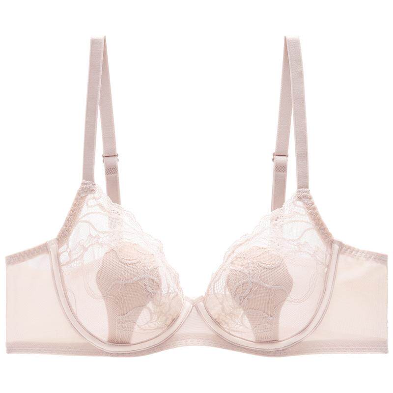 安莉芳玫瑰兔耳朵杯时尚超薄款内衣女大胸显小单层围防凸点文胸