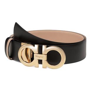 菲拉格慕女士经典款马蹄扣双面色皮带宽腰带可裁剪3.5cm 23A564