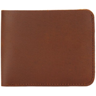 复古粗犷手工头层牛皮疯马皮钱包短款横竖款男士真皮钱夹简约钱夹