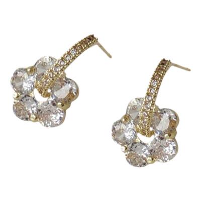 ins锆石花店14k日韩风银针