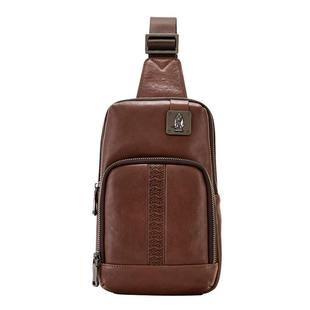 暇步士胸包男士大容量斜挎包男休闲复古小背包运动单肩包时尚潮包