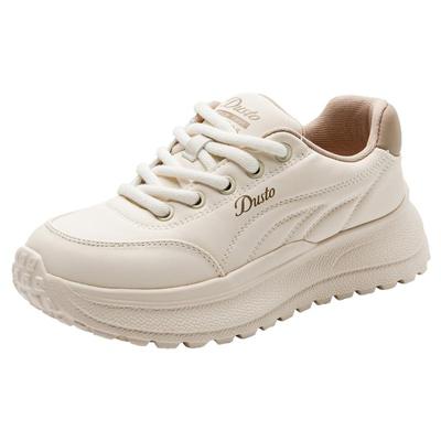 大东官方厚底增高老爹鞋女款2025新款冬季白色显脚小休闲鞋运动鞋